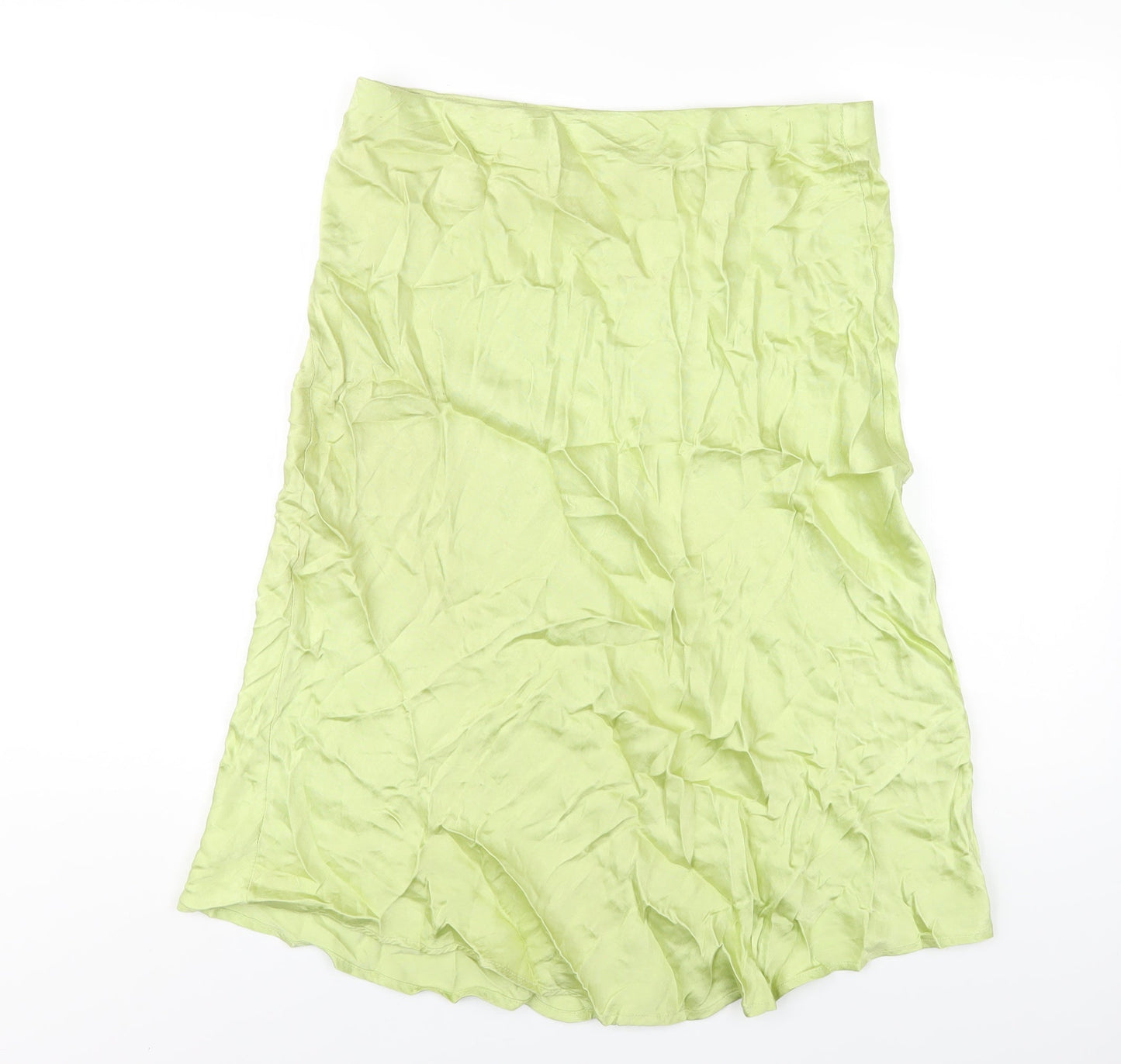 H&M Womens Green Viscose A-Line Skirt Size M