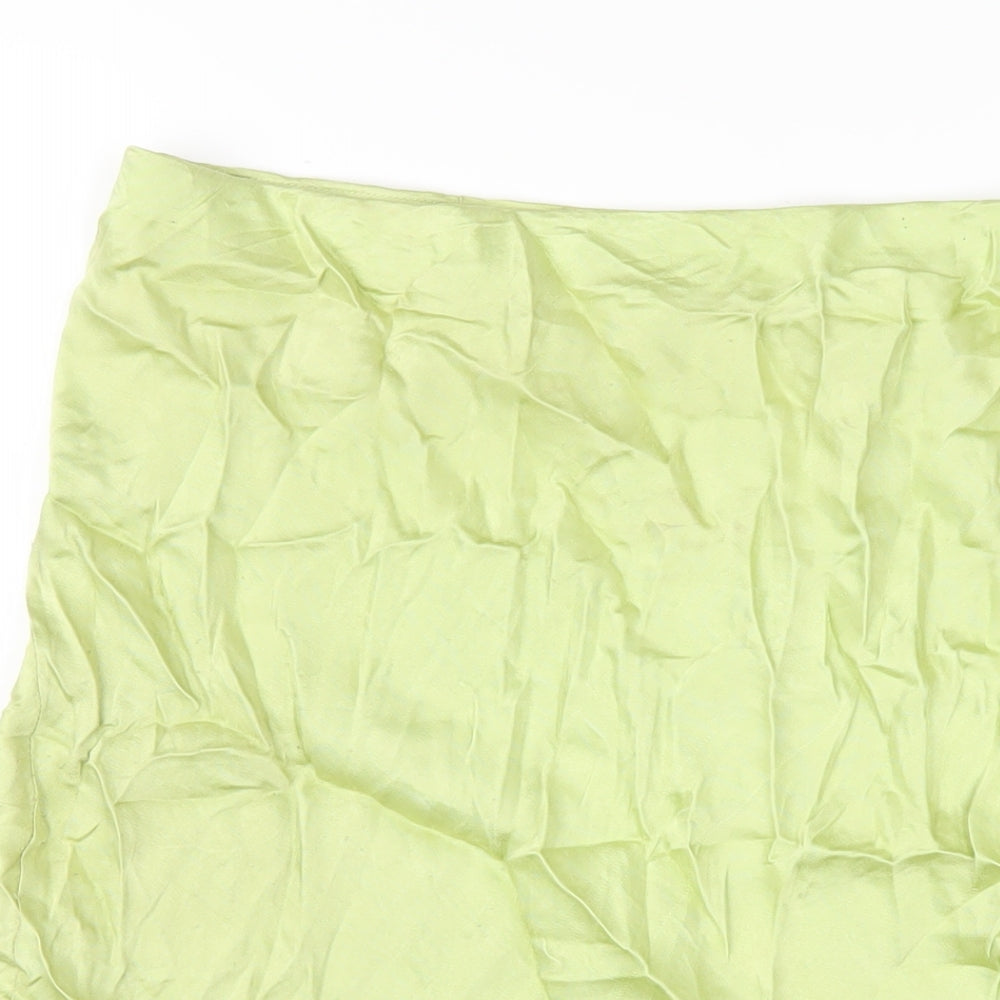 H&M Womens Green Viscose A-Line Skirt Size M