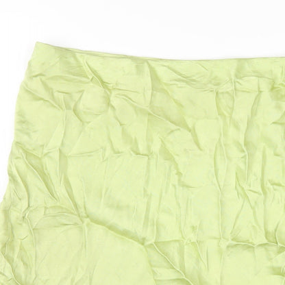H&M Womens Green Viscose A-Line Skirt Size M