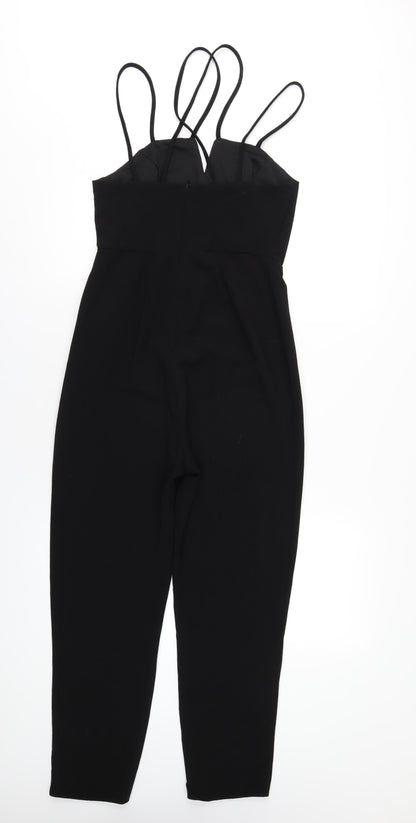 New Look Womens Black Polyester Jumpsuit One-Piece Size 10 L27 in Zip