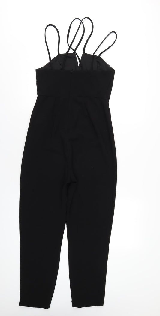 New Look Womens Black Polyester Jumpsuit One-Piece Size 10 L27 in Zip