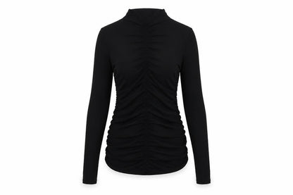 Zara Womens Black Polyester Mini Size M Mock Neck Pullover