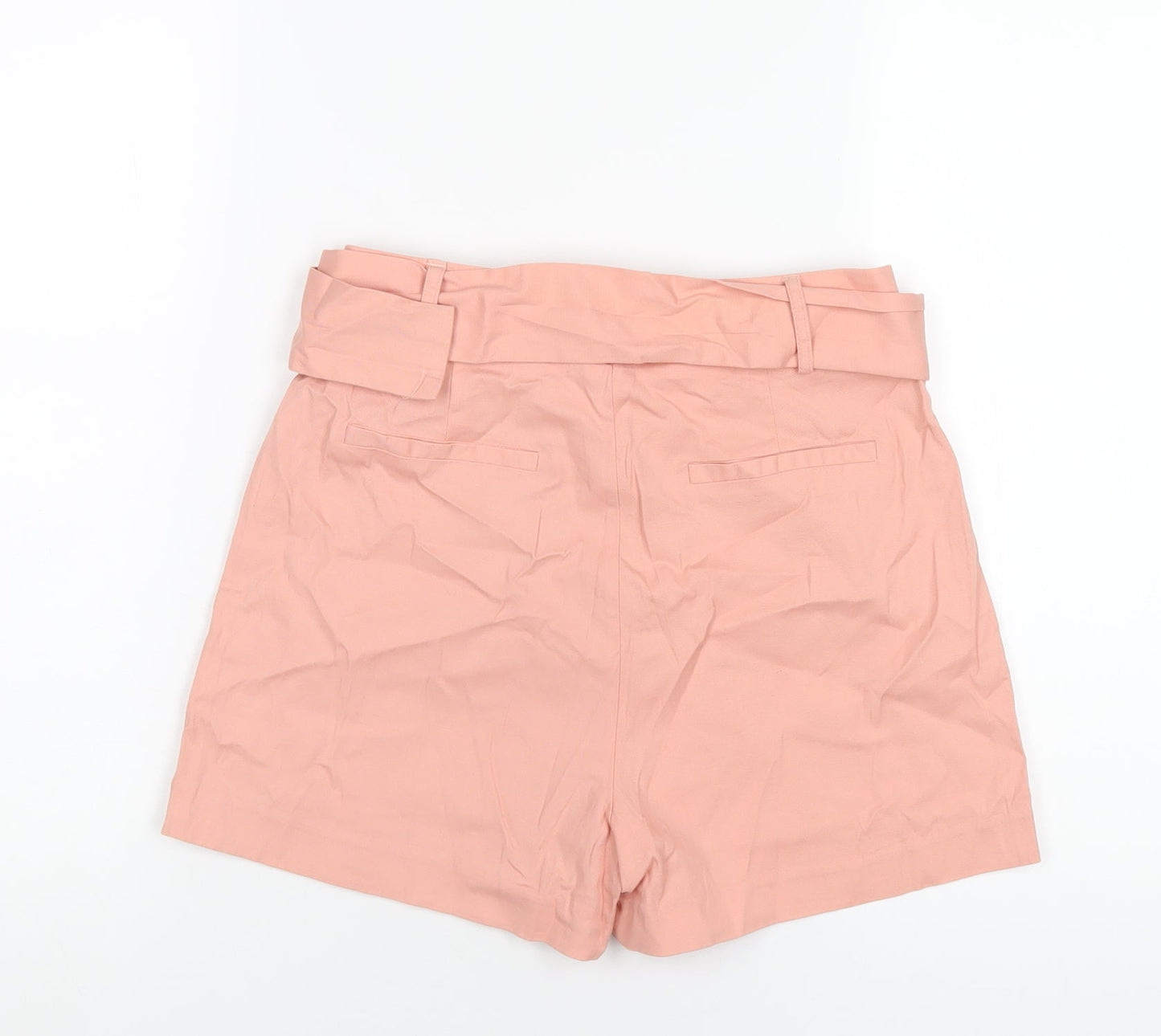 Glamorous Womens Pink Cotton Basic Shorts Size 8 Regular Zip