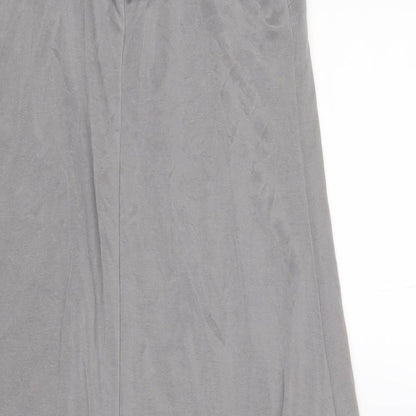 Topshop Womens Grey Polyester A-Line Size 10 V-Neck Pullover