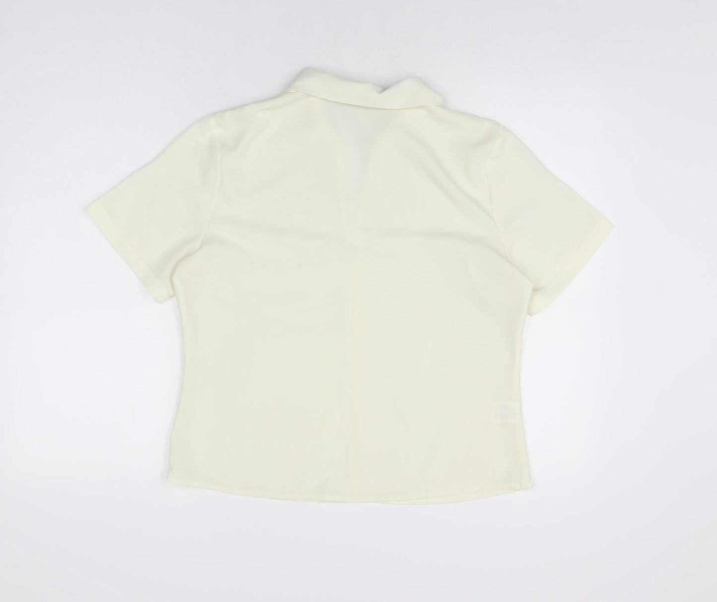 Womens UK Size 14 AMARANTO Ivory Basic Blouse