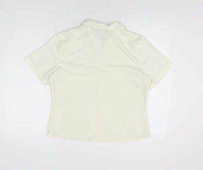 Womens UK Size 14 AMARANTO Ivory Basic Blouse