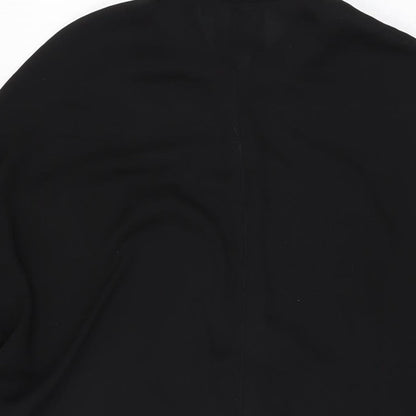 ASOS Womens Black Polyester Shirt Dress Size 10 Collared Button