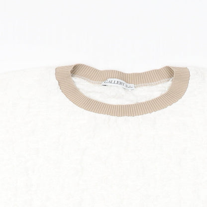 Womens UK Size M Gallery White Basic T-Shirt