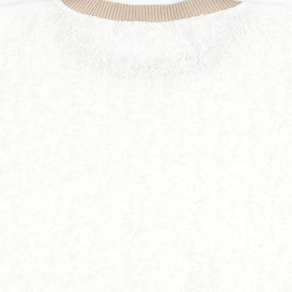 Womens UK Size M Gallery White Basic T-Shirt