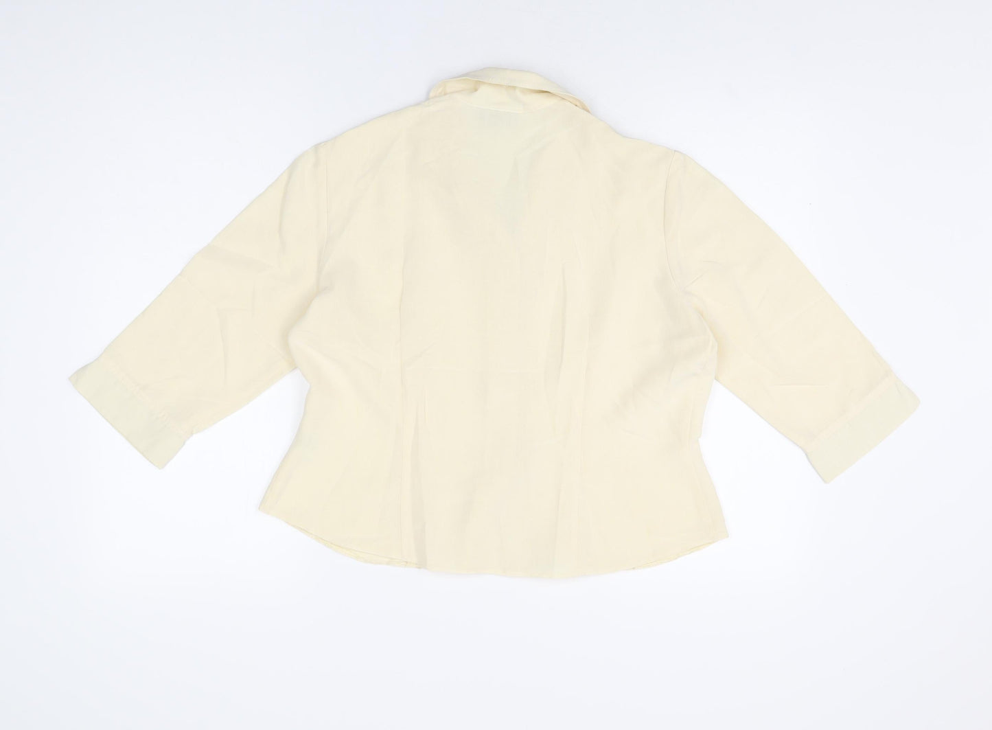 Womens UK Size 14 Wallis Ivory Basic Button-Up