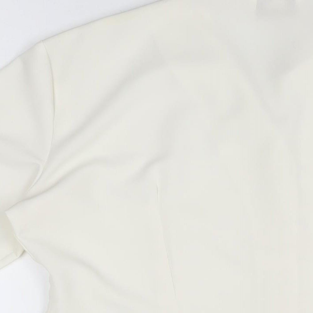 Womens UK Size 14 Hamells Ivory Basic Button-Up
