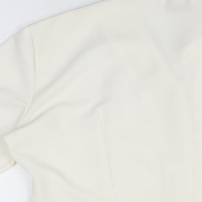 Womens UK Size 14 Hamells Ivory Basic Button-Up