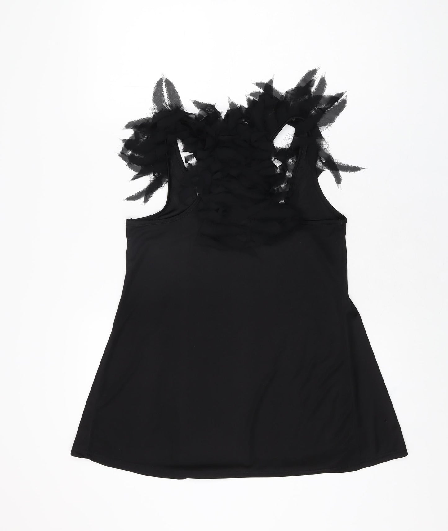 Womens UK Size 10 River Island Black Basic T-Shirt