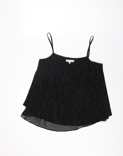 Womens UK Size 12 Red Herring Black Camisole T-Shirt