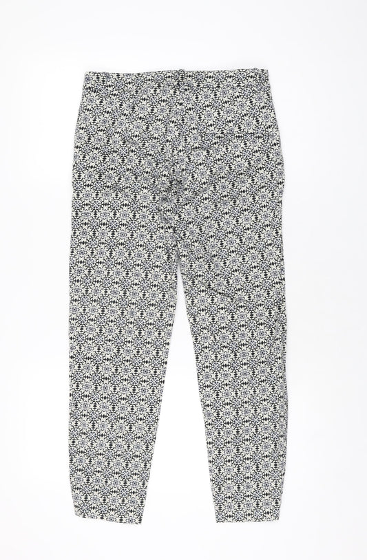 Womens UK Size 8 H&M Regular Fit  White Trousers