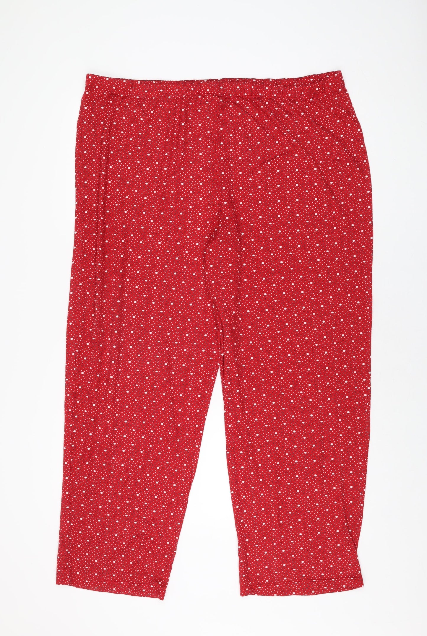 Charter Club Womens Red Polka Dot Polyester Top Pyjama Pants Size 2XL