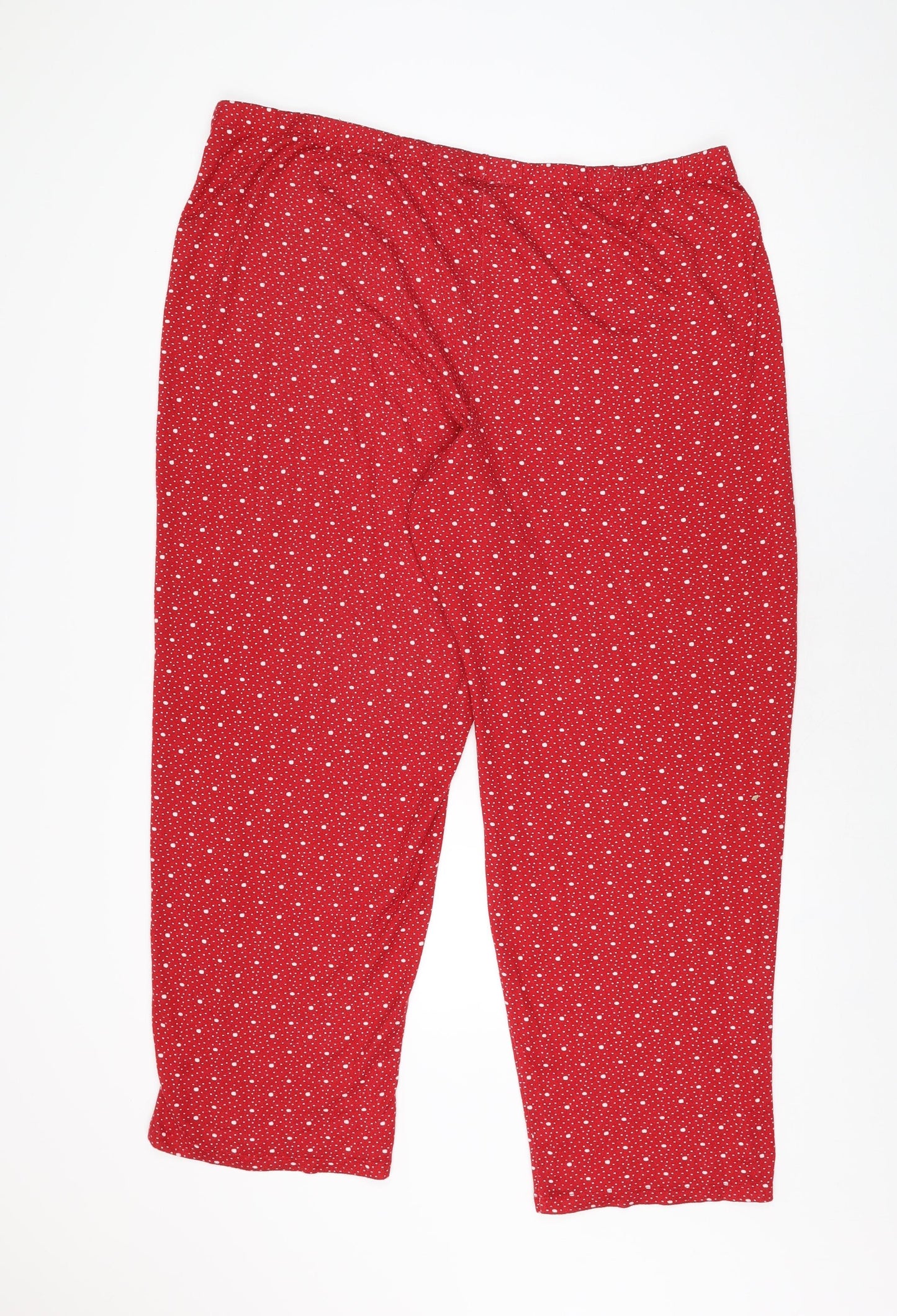 Charter Club Womens Red Polka Dot Polyester Top Pyjama Pants Size 2XL