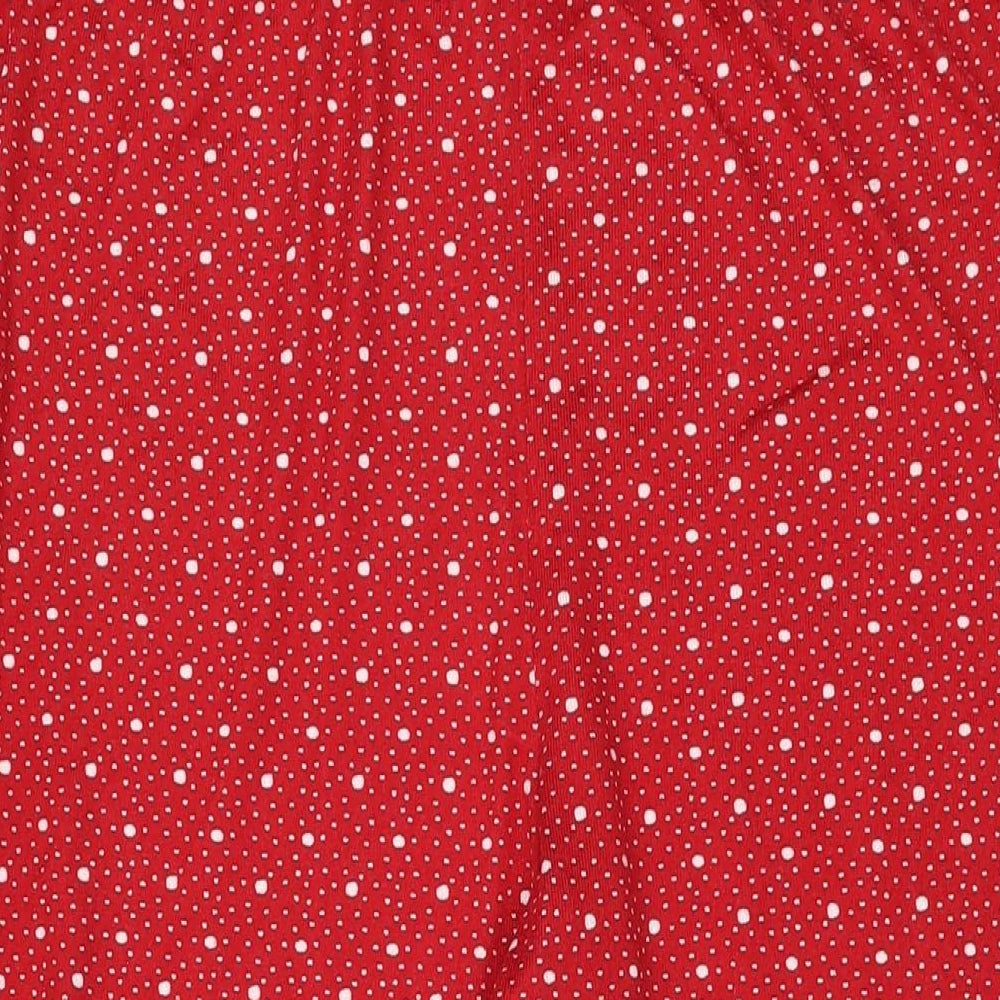 Charter Club Womens Red Polka Dot Polyester Top Pyjama Pants Size 2XL