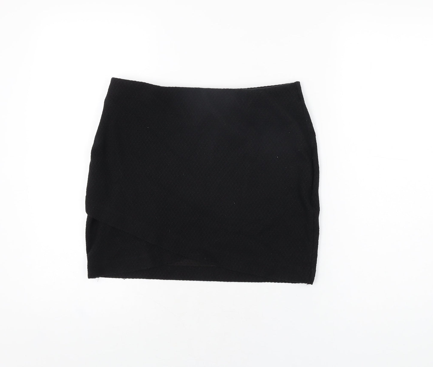 H&M Womens Black Cotton Mini Skirt Size S
