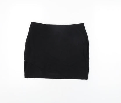 H&M Womens Black Cotton Mini Skirt Size S