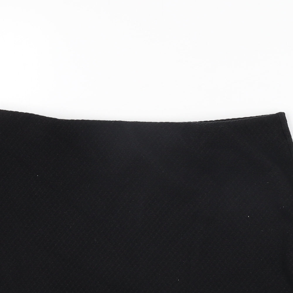 H&M Womens Black Cotton Mini Skirt Size S