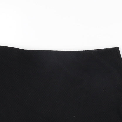 H&M Womens Black Cotton Mini Skirt Size S