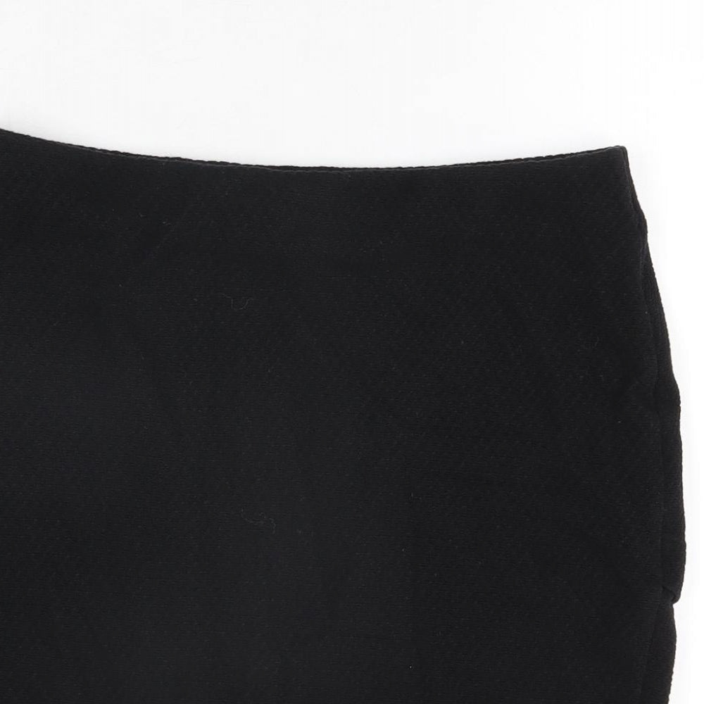 H&M Womens Black Cotton Mini Skirt Size S
