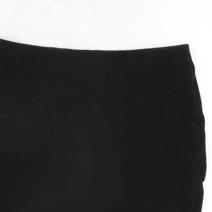 H&M Womens Black Cotton Mini Skirt Size S