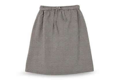 Angela Gore Womens Brown Plaid Polyester Swing Skirt Size 18 Tie