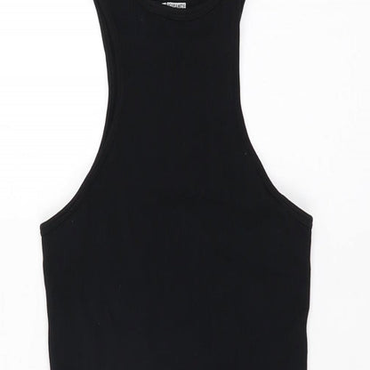 PRETTYLITTLETHING Womens Black Polyamide Mini Size S Round Neck Pullover