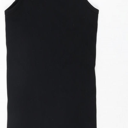 PRETTYLITTLETHING Womens Black Polyamide Mini Size S Round Neck Pullover