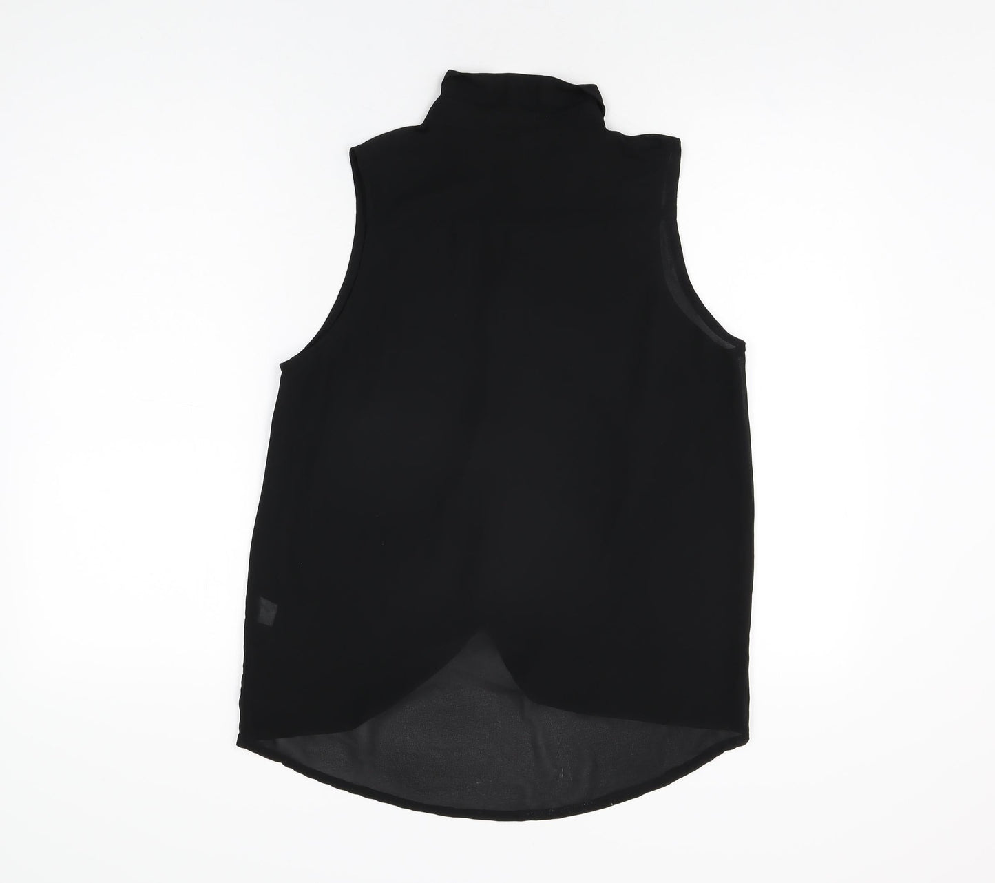 Glamorous Womens Black Polyester Basic Button-Up Size 12 Collared