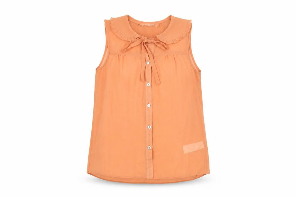 Womens UK Size 8 New Look Orange Basic Button-Up