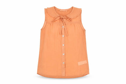 Womens UK Size 8 New Look Orange Basic Button-Up