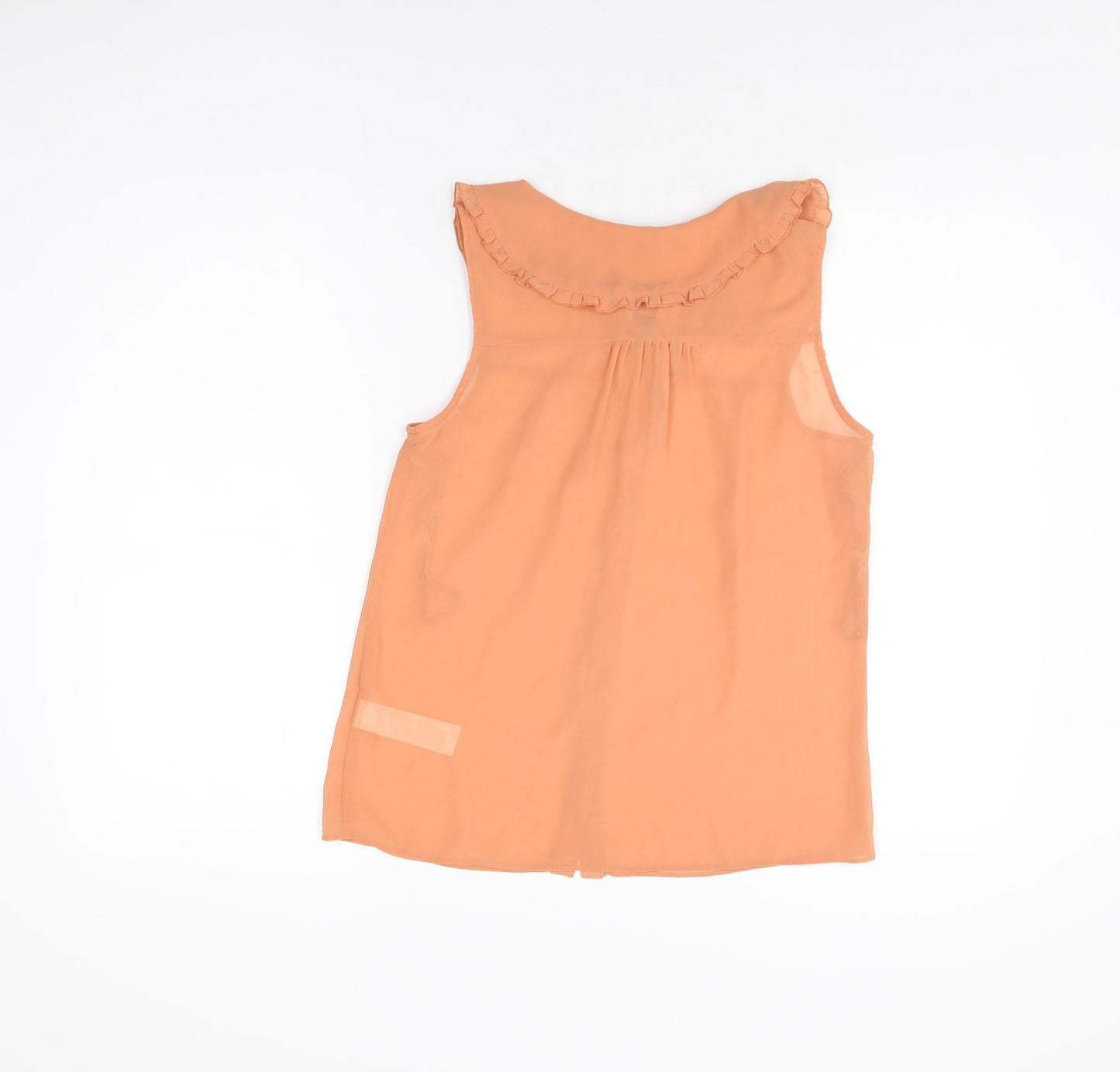Womens UK Size 8 New Look Orange Basic Button-Up