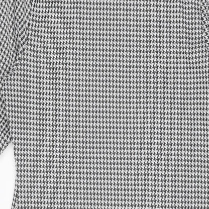 Lipsy Womens Grey Houndstooth Polyester Shift Size 10 Round Neck Pullover