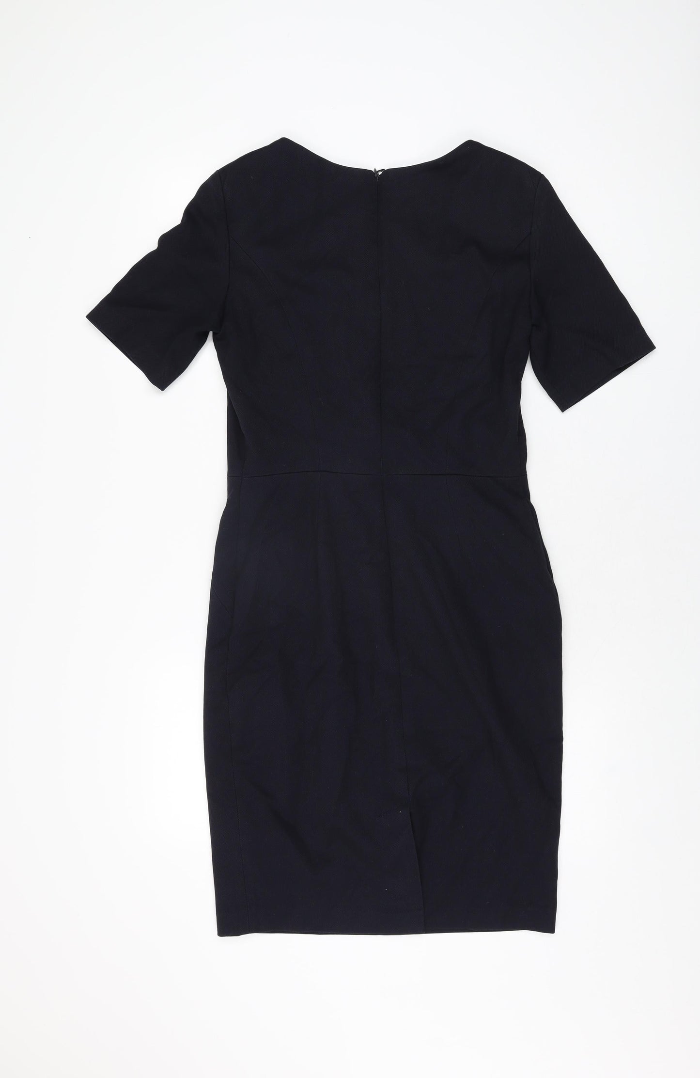 NEXT Womens Blue Polyester Bodycon Size 10 Round Neck Zip