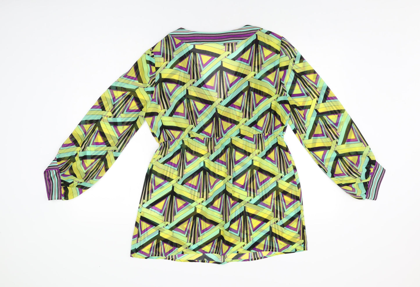 Womens UK Size 12 Wallis Multicoloured Basic Blouse