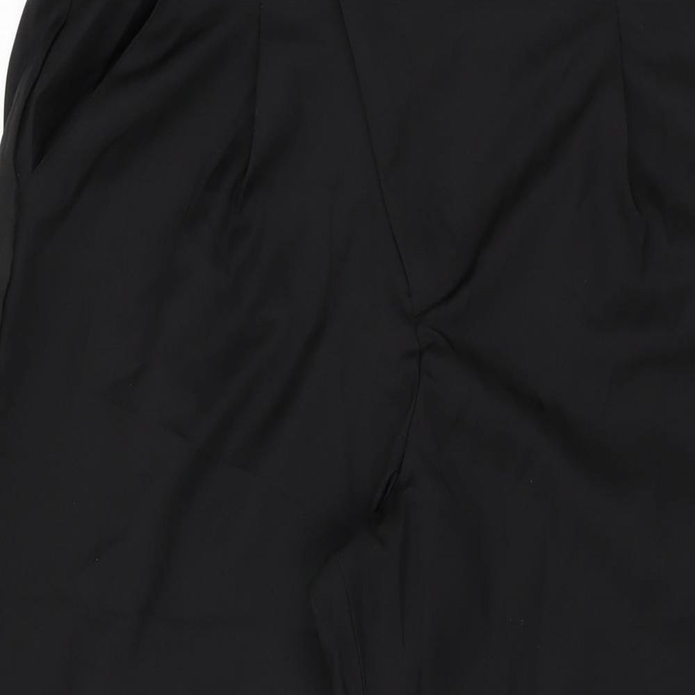 MissLook Womens Black Cotton Trousers Size L L30 in Regular Zip