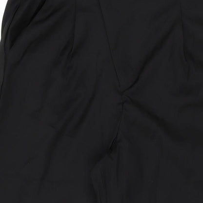 MissLook Womens Black Cotton Trousers Size L L30 in Regular Zip