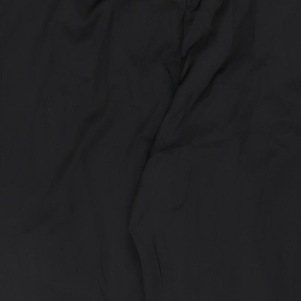 MissLook Womens Black Cotton Trousers Size L L30 in Regular Zip