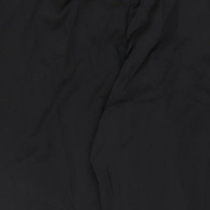 MissLook Womens Black Cotton Trousers Size L L30 in Regular Zip