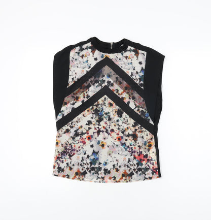 Womens UK Size S Zara Black Basic Blouse