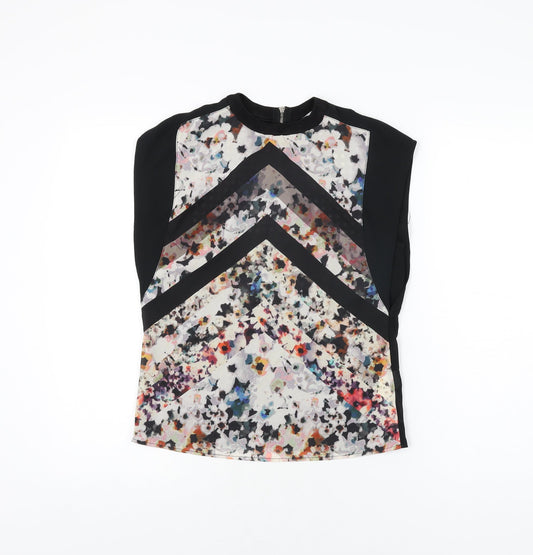 Womens UK Size S Zara Black Basic Blouse