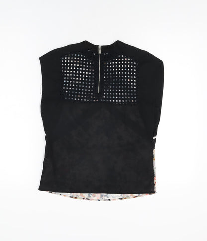 Womens UK Size S Zara Black Basic Blouse