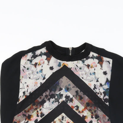 Womens UK Size S Zara Black Basic Blouse
