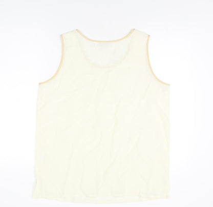 Womens UK Size 14 Gelco Ivory Basic T-Shirt