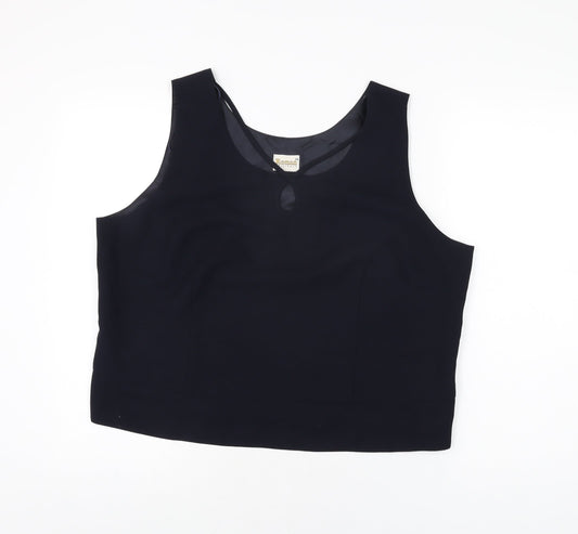 Womens UK Size 20 Roman Blue Basic T-Shirt