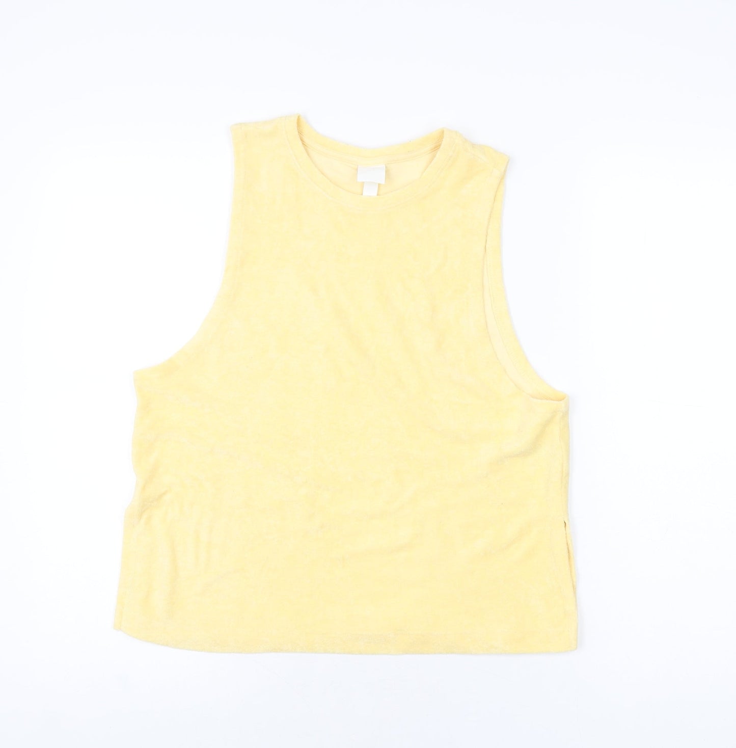 Womens UK Size S H&M Yellow Basic T-Shirt