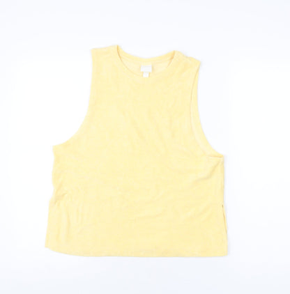 Womens UK Size S H&M Yellow Basic T-Shirt